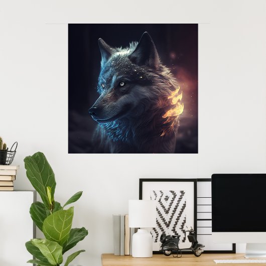 Wolf-poster Poster (Thuiskantoor)