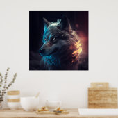 Wolf-poster Poster (Keuken)