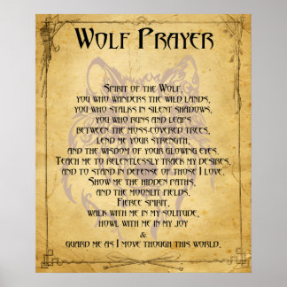 Wolf Prayer Poster
