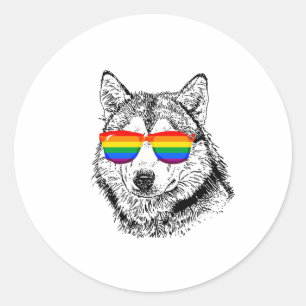Wolf Pride Ronde Sticker