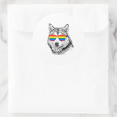 Wolf Pride Ronde Sticker (Tas)