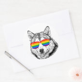 Wolf Pride Zonnebrillen Ronde Sticker (Envelop)