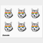 Wolf Pride Zonnebrillen Ronde Sticker (Vel)