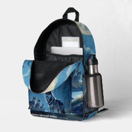 Wolf Print Cut Naaizak Bedrukte Rugzak