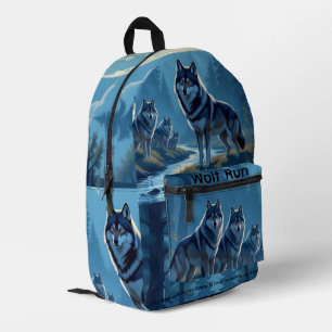 Wolf Print Cut Naaizak Bedrukte Rugzak