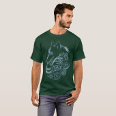 Wolf print vrienden vriend t-shirt (Voorkant volledig)