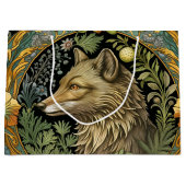 Wolf profiel in  stijl groot cadeauzakje (Voorkant)