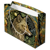 Wolf profiel in  stijl groot cadeauzakje (Achterkant Gekanteld)