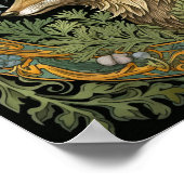 Wolf profiel in  stijl poster (Hoek)