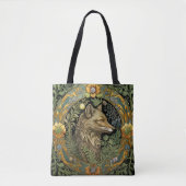 Wolf profiel in stijl tote bag (Voorkant)