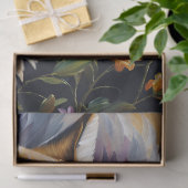 Wolf Profiel Kleurrijke Bloemenportret Kunst Tissuepapier (Geschenk)