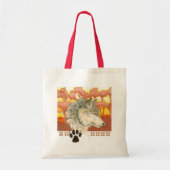Wolf profiel tote bag (Voorkant)