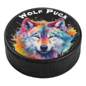 Wolf Puck Keepsake Hockey Puck (3/4)