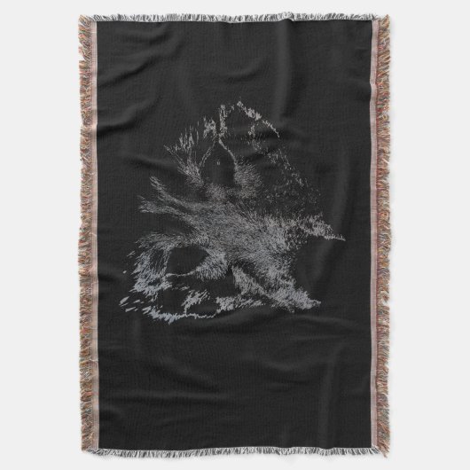 Wolf Pup Blanket Husky Wolf Pup Throw Blanket Deken (Voorkant Verticaal)