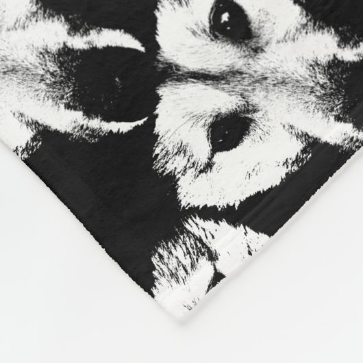 Wolf Pup Blanket Husky Wolf Puppy Dog Blankets Fleece Deken (Hoek)