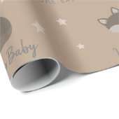 Wolf Pup Cactus Desert Stars Welkom Baby Cadeaupapier (Rol Hoek)