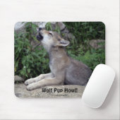 Wolf Pup Howl Animal Mousepad Muismat (Met muis)