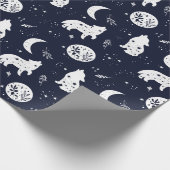 Wolf Pup Howling bij de Moon Wrapping Paper Set Cadeaupapier (Hoek)
