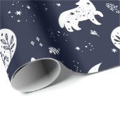 Wolf Pup Howling bij de Moon Wrapping Paper Set Cadeaupapier (Rol Hoek)