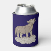 Wolf Pup Howling Blikjeskoeler (Blikje Voorkant)