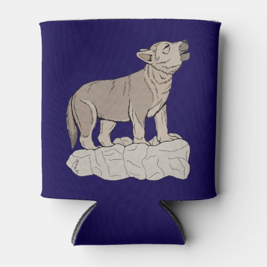 Wolf Pup Howling Blikjeskoeler (Voorkant)