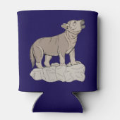 Wolf Pup Howling Blikjeskoeler (Achterkant)