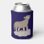 Wolf Pup Howling Blikjeskoeler (Blikje Achterkant)