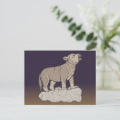 Wolf Pup Howling Briefkaart (Staand voorkant)