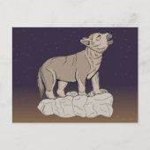 Wolf Pup Howling Briefkaart (Voorkant)