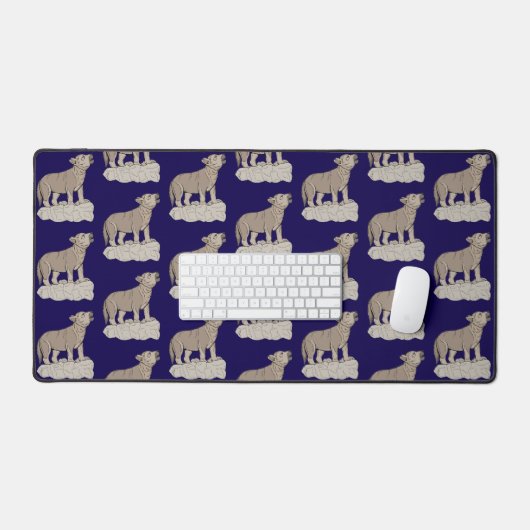 Wolf Pup Howling Bureaumat (Keyboard & Muis)