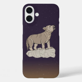 Wolf Pup Howling iPhone 16 Plus Hoesje