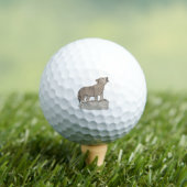 Wolf Pup Howling Golfballen (Insitu Shirt)