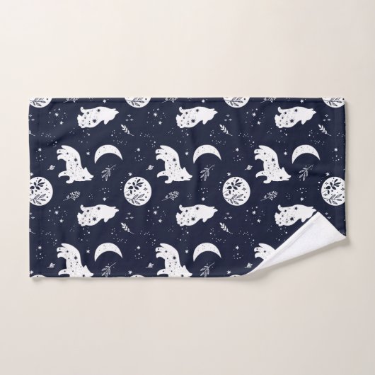 Wolf Pup Howling in de Maan Favor Box Bad Handdoek (Handdoek)