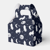 Wolf Pup Howling in de Maan Favor Box Bedankdoosjes (Achterkant)