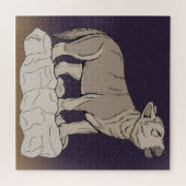 Wolf Pup Howling Legpuzzel (Horizontaal)