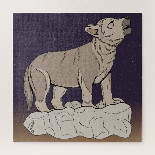 Wolf Pup Howling Legpuzzel (Verticaal)