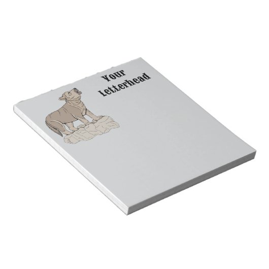 Wolf Pup Howling Notitieblok (Schuin)