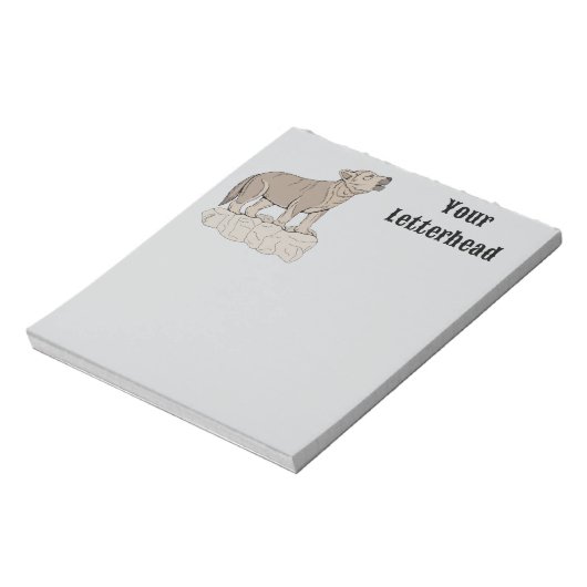 Wolf Pup Howling Notitieblok (Linkerzijde)