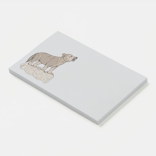 Wolf Pup Howling Post-it® Notes (Schuin)