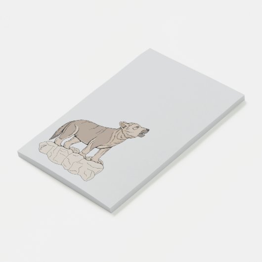 Wolf Pup Howling Post-it® Notes (Schuin)