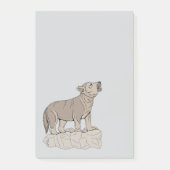 Wolf Pup Howling Post-it® Notes (Voorkant)
