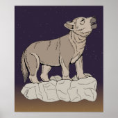 Wolf Pup Howling Poster (Voorkant)