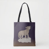 Wolf Pup Howling Tote Bag (Voorkant)