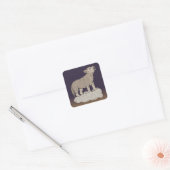 Wolf Pup Howling Vierkante Sticker (Envelop)