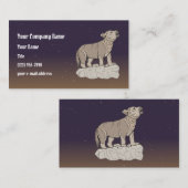 Wolf Pup Howling Visitekaartje (Voorkant / Achterkant)