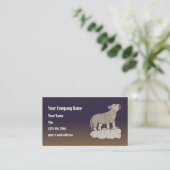 Wolf Pup Howling Visitekaartje (Staand voorkant)