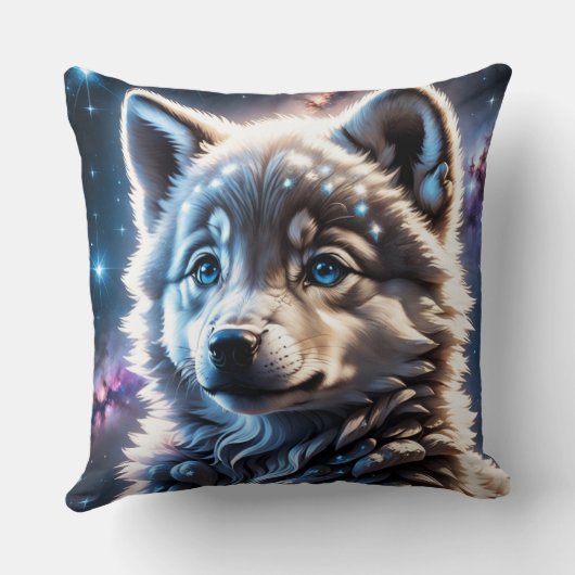 Wolf pup kussen (Achterkant)