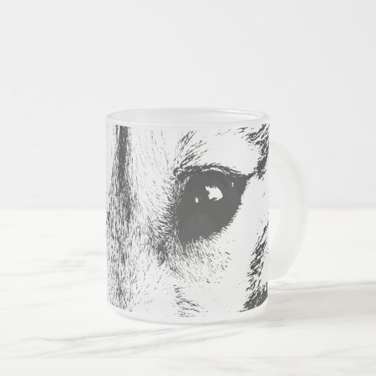 Wolf Pup Mok Coffee Cup Cool Husky Wolf Cup (Voorkant rechts)