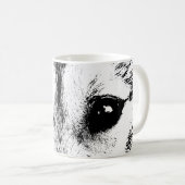 Wolf Pup Mok Coffee Cup Cool Husky Wolf Cup (Voorkant rechts)