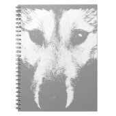 Wolf Pup Notitieboek Siberian Husky Pup Journal Bo (Voorkant)